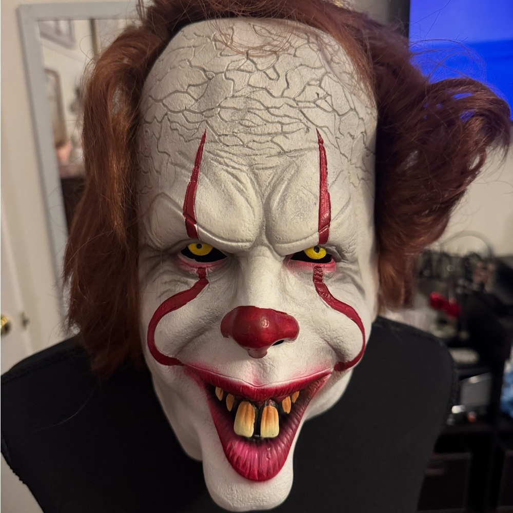 “IT” , Scary Clown Mask with Red Hair from “it”